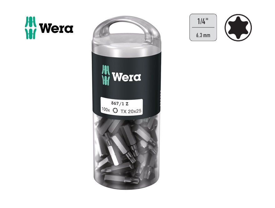 Wera 867/1 Torx bits DIY 10x25mm, 100-stuks