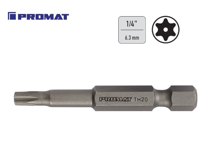 Torx bit met boring TX 10x50mm 1/4