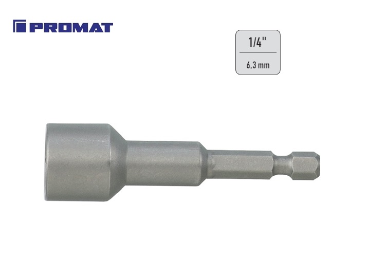 Dopsleutelbit met 6-kant aandrijving 10mm x  60mm met magneet | DKMTools - DKM Tools