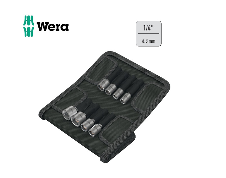 Wera 869-4M Dopsleutelbit met 6-kant 8 delig set
