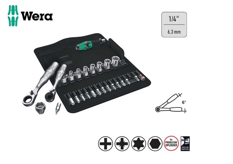 Wera KK Zyklop Mini 2 Bit-dopsleutelset 27 delig