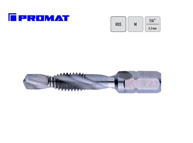 Combidraadsnijboorbit HSS M3x 0,5mm Kerngat-Ø2,5