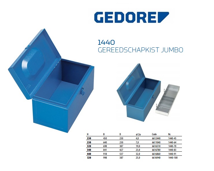 Gereedschapkist JUMBO, 320x698x387 mm | DKMTools - DKM Tools