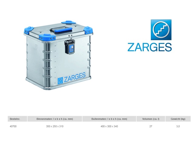 Eurobox 27 liter 350x250x310mm Zarges 40700