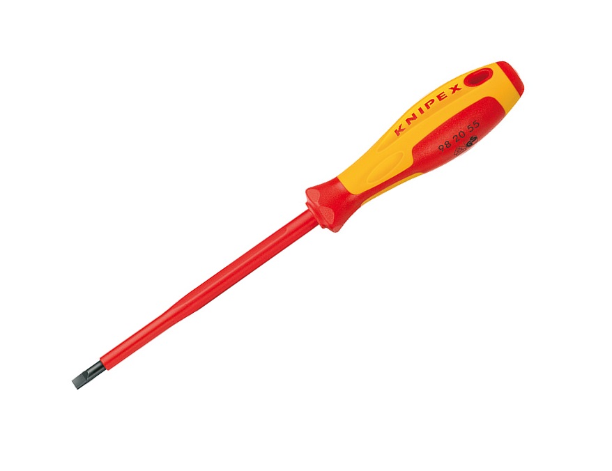 Ambassadeur banaan Verminderen VDE Platte schroevendraaier 6,5mm 150mm Knipex 98 20 65 - DKMTools - VDE  gereedschap IMPA