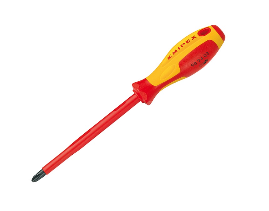 VDE Kruiskop schroevendraaier PH 0 60mm Knipex 98 24 00