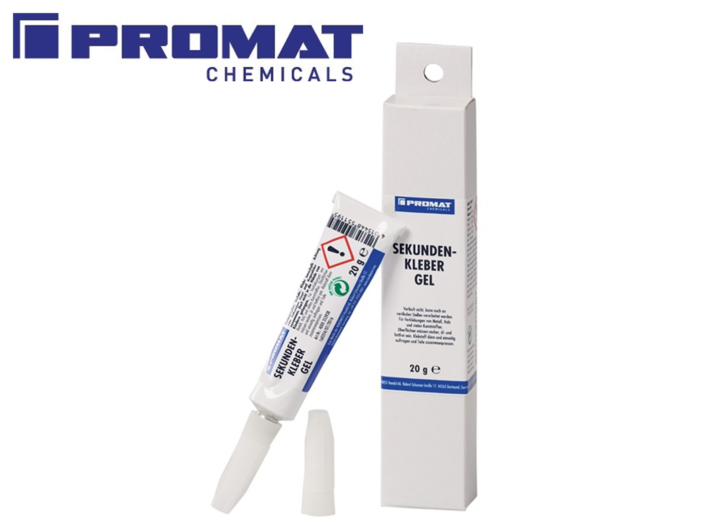 Superglue Gel Univ.20g NSF P1 kleurloos buis PROMAT CHEMICALS