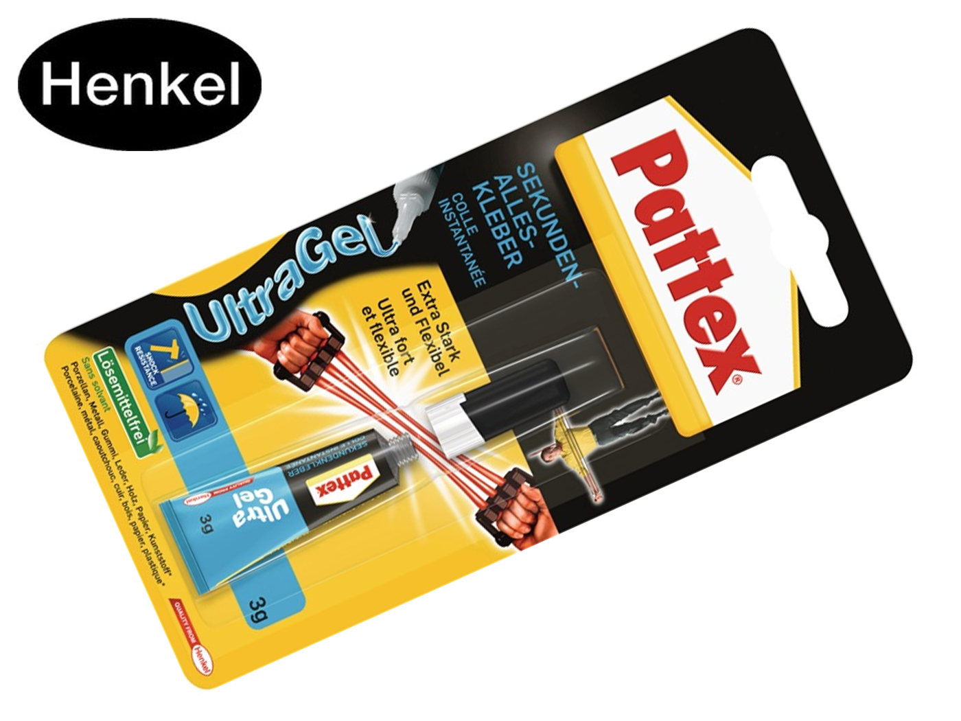 Henkel Superglue Ultra Gel 3g kleurloze buis PATTEX