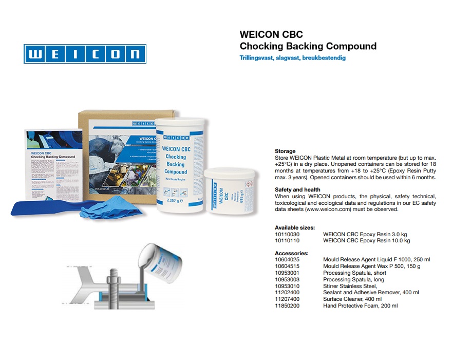 Weicon CBC Chocking Backing Compound 3 kg
