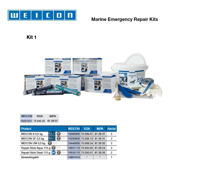 Weicon Emergency Repair Kit 1