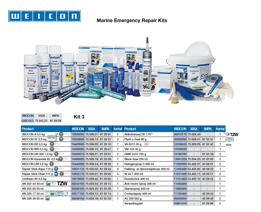 Weicon Emergency Repair Kit 1 | DKMTools - DKM Tools