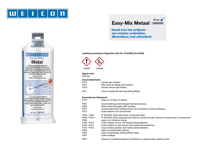 Weicon Easy-Mix Metaal 50 ml