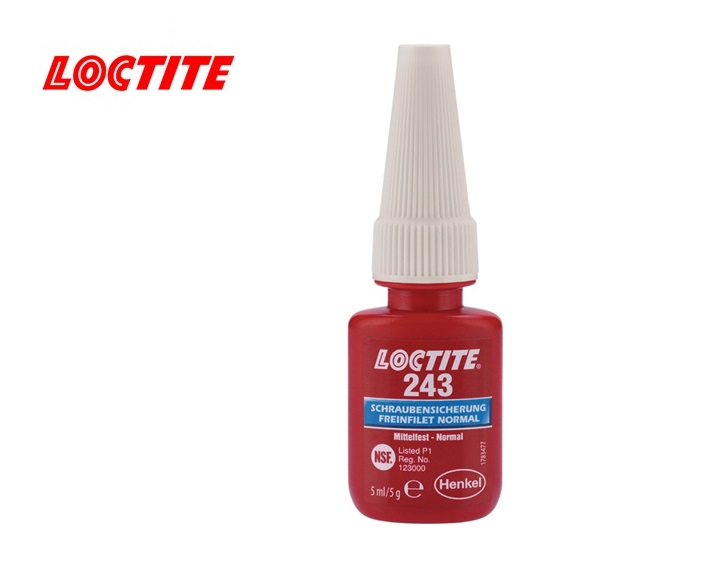 Loctite 243 Schroefdraadborgmiddel 5mg blauw NSF P1,