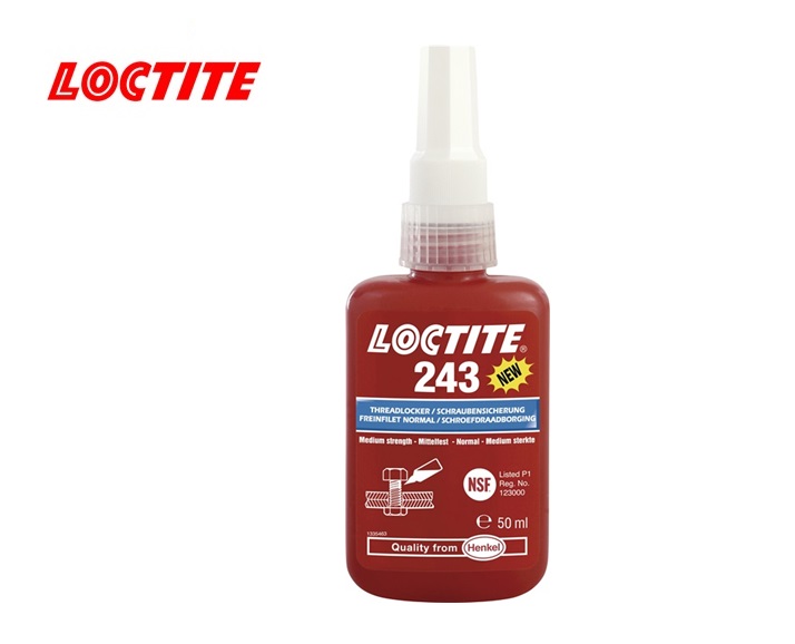 Loctite 243 Schroefdraadborgmiddel 50ml blauw NSF P1,