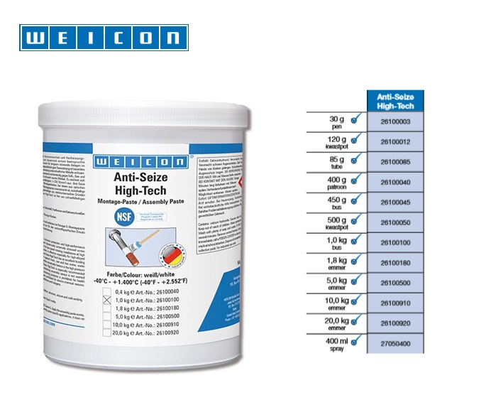 Anti-Seize High Tech montagepasta ASW 1000