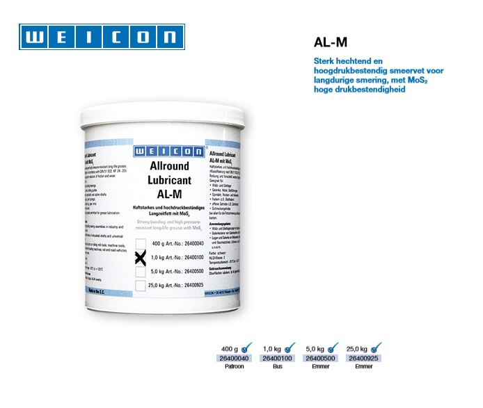 Hoogdrukbestendig smeervet AL-M 1 kg