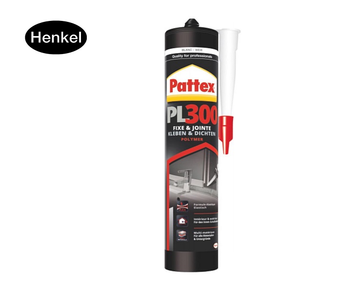 Montagelijm PL 300 Pattex PPL3B ivoor 300ml HENKEL weerbestendig