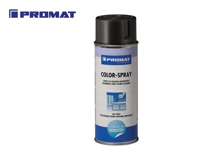 Kleurlak spray gitzwart 400 ml RAL 9005 Zijdemat