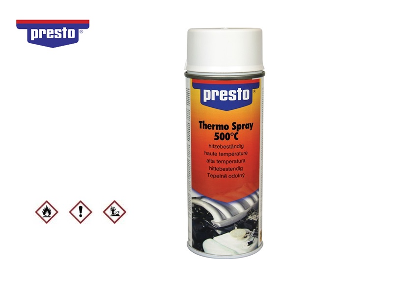 Presto hittebestendige lak Wit 500°C 400ml Hoogglanzend