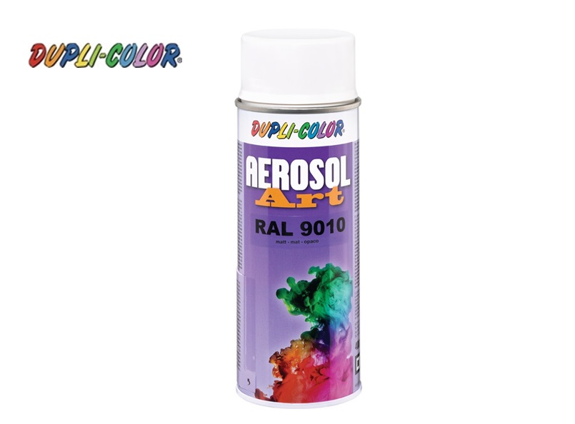 Kleurlakspray AEROSOL zuiver wit 400 ml RAL 9010 Mat