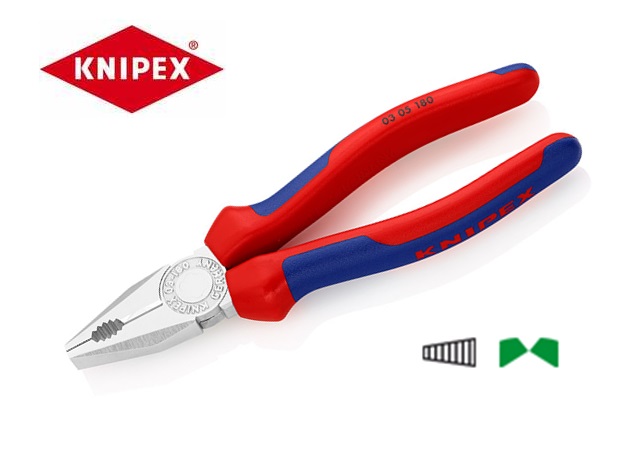 Combinatietang DIN ISO5746 L.140mm m.2-componenten handgrepen chroom Knipex 03 05 140