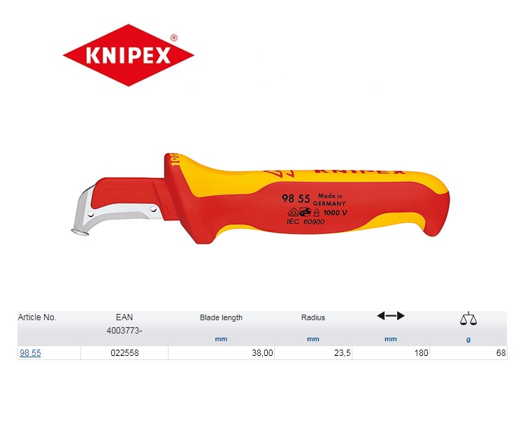 Knipex Ontmantelingsmes VDE 155mm 98 55