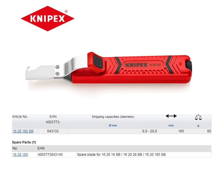 Knipex Kabelmes met haakmes 8 - 28 mm