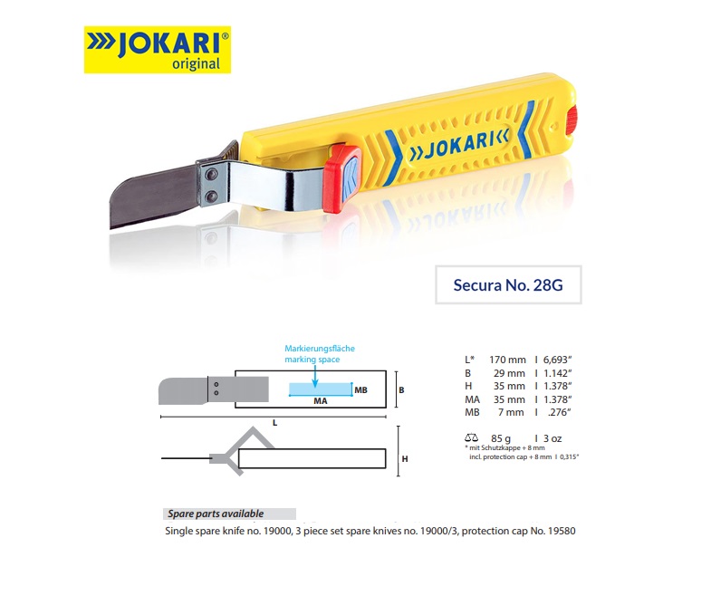 Jokari Kabelmes Secura 28G 8 - 28 mm Ø 5/16“ - 1.1/8“ Ø