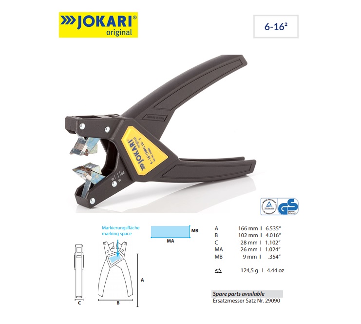 Jokari Automatische striptang voor kabel 6 - 16 mm² AWG 10 - 5