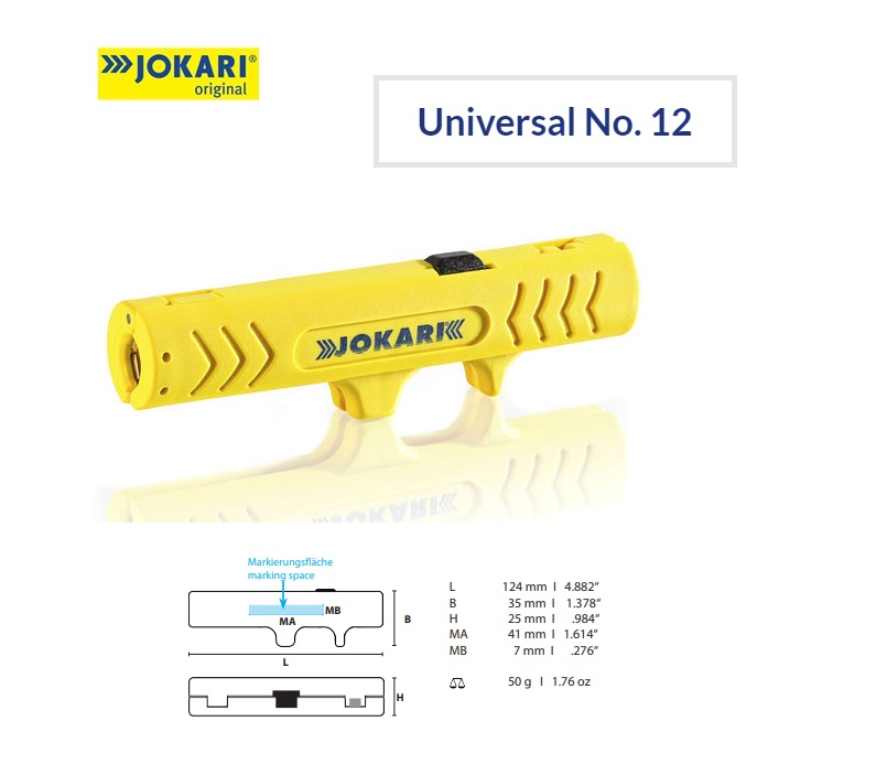 Jokari Universal No. 12 Kabelstripper Ø 8 - 13 mm 5/16“ - 1/2“ | DKMTools - DKM Tools