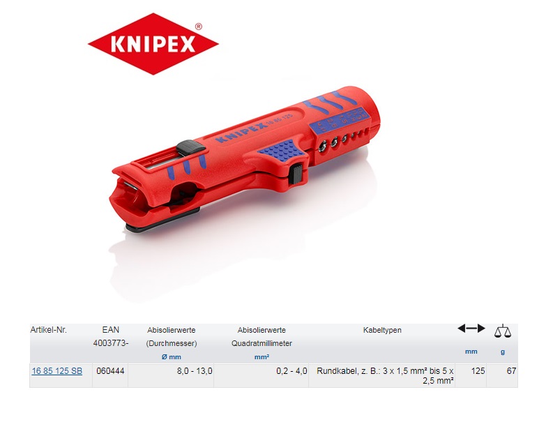 Knipex Universal-Abmantelungswerkzeuge 8-13mm