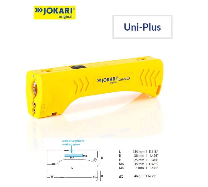 Jokari Uni-Plus kabelstripper Ø 8 - 15 mm 5/16“ - 19/32“