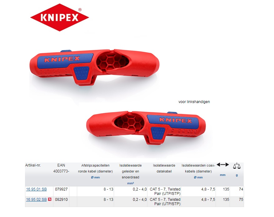 Knipex ErgoStrip 8-13mm