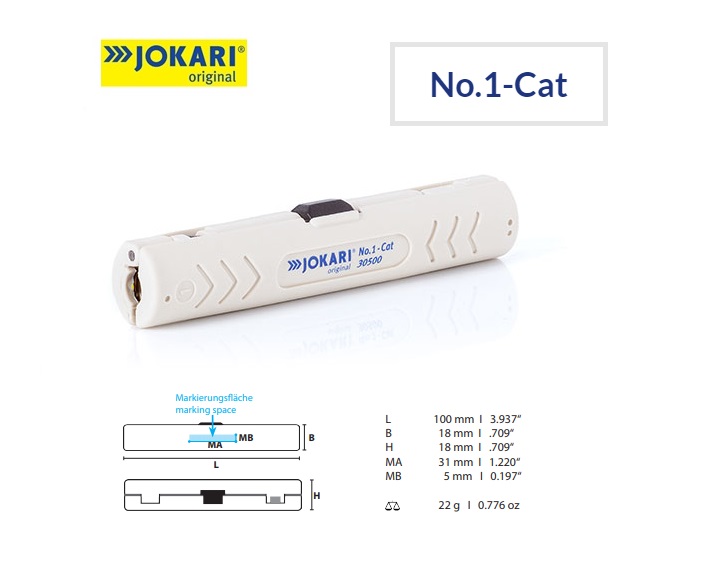 Jokari No.1-Cat striptang Ø 4,5 - 10 mm | 3/16“ - 3/8“