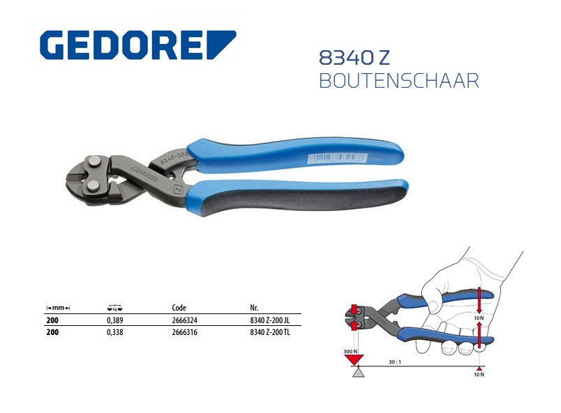 Boutenschaar 200mm Gedore 2541300 | DKMTools - DKM Tools
