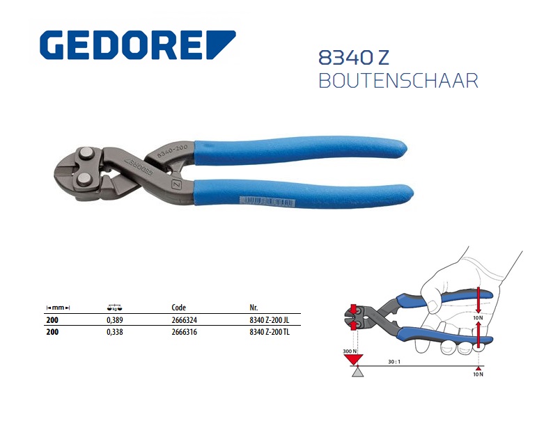 Boutenschaar 200mm Gedore 2541289 | DKMTools - DKM Tools
