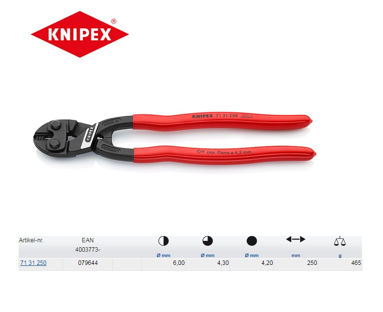 Knipex CoBolt XL Compacte boutensnijtang 250mm Knipex 71 31 250