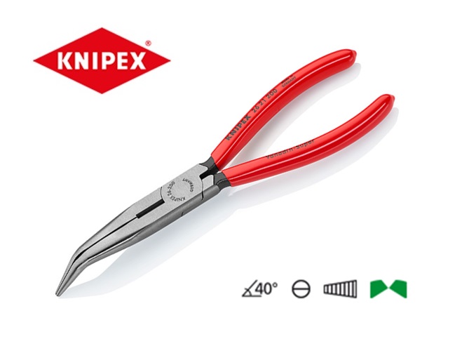 Platte rondbektang met snijkant 200mm Knipex 26 22 200 | DKMTools - DKM Tools