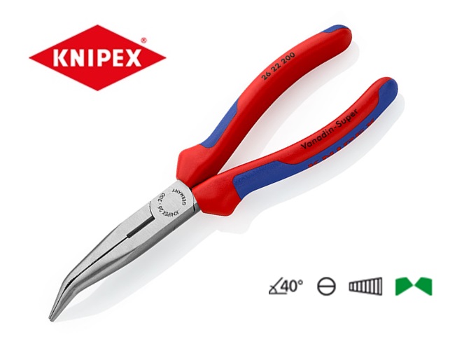 Platte rondbektang met snijkant 200mm Knipex 26 21 200 | DKMTools - DKM Tools