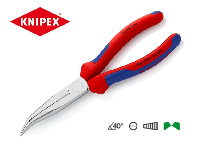 Platte rondbektang met snijkant 200mm Knipex 26 21 200 | DKMTools - DKM Tools