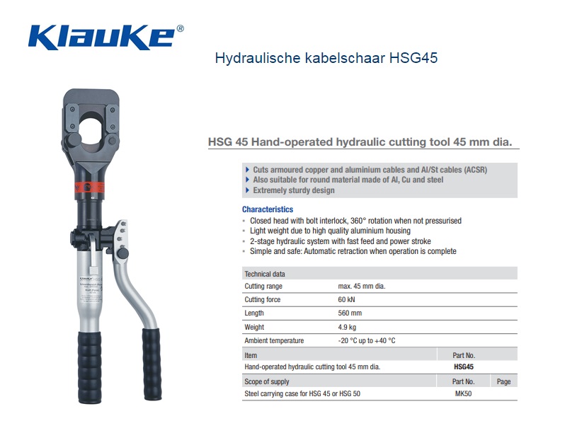 Klauke Hydraulische schaarkop SDK 65 | DKMTools - DKM Tools