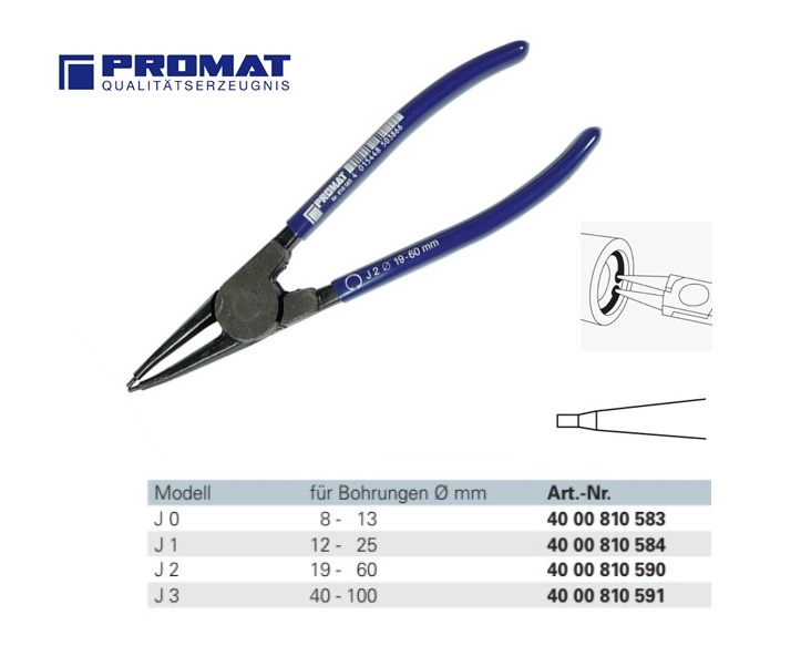 Borgveertang J 3 40-100mm voor binnenringen | DKMTools - DKM Tools