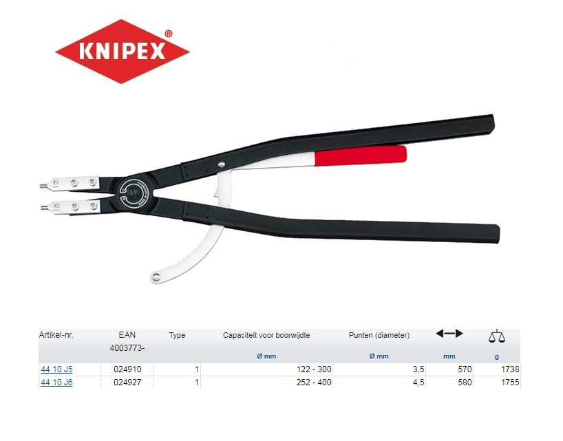 Knipex Borgveertang 90° 122-300mm | DKMTools - DKM Tools