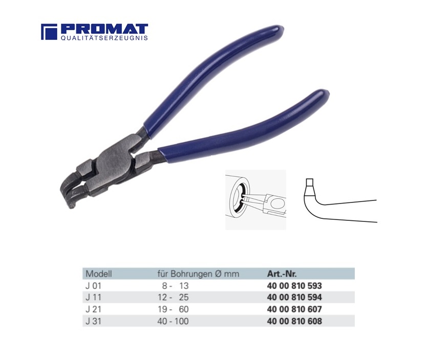 Borgveertang J 01 8-13mm 90  voor binnenringen | DKMTools - DKM Tools