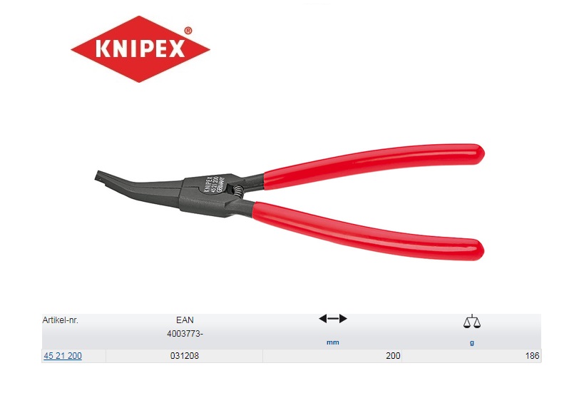 Montagetang voor veerringen op assen 12mm, Knipex 45 21 200