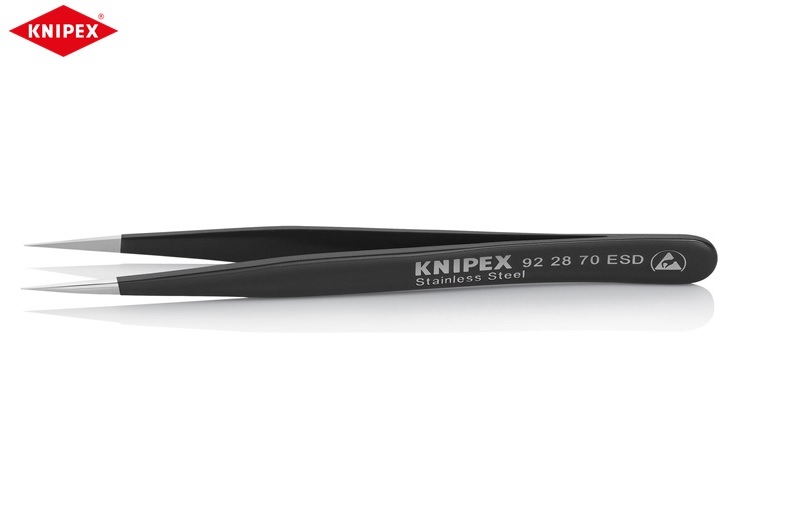 Precisiepincet Knipex RVS antimagnetisch zuurbestendig L.145mm stompe punt | DKMTools - DKM Tools