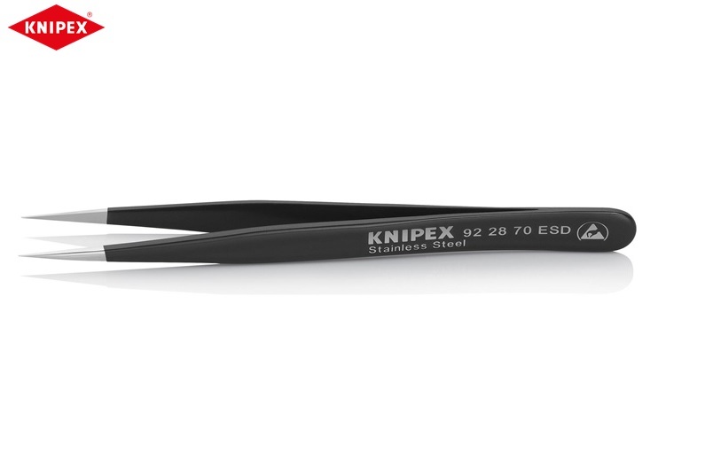 Precisie pincet KNIPEX recht L.130mm spits ESD | DKMTools - DKM Tools