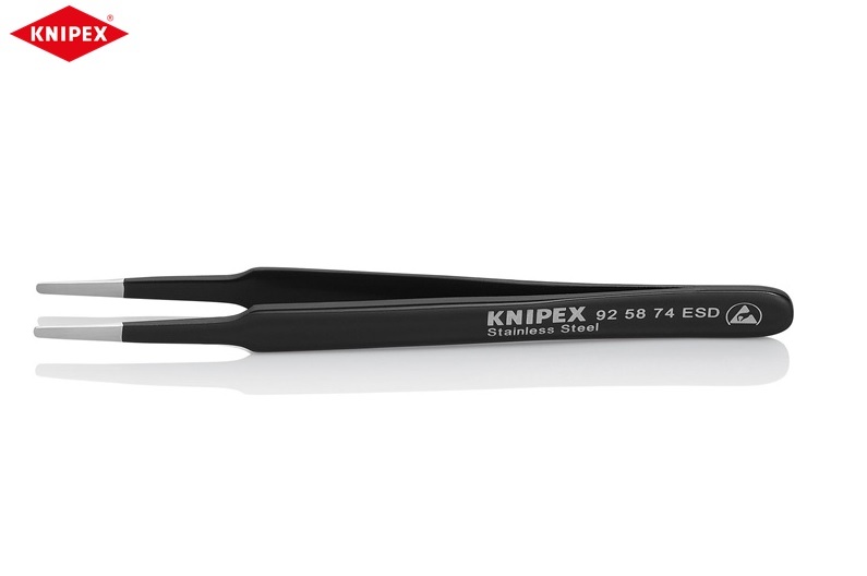 Precisie pincet Knipex roestvrij, antimagnetisch L.120mm, puntig, gebogen | DKMTools - DKM Tools
