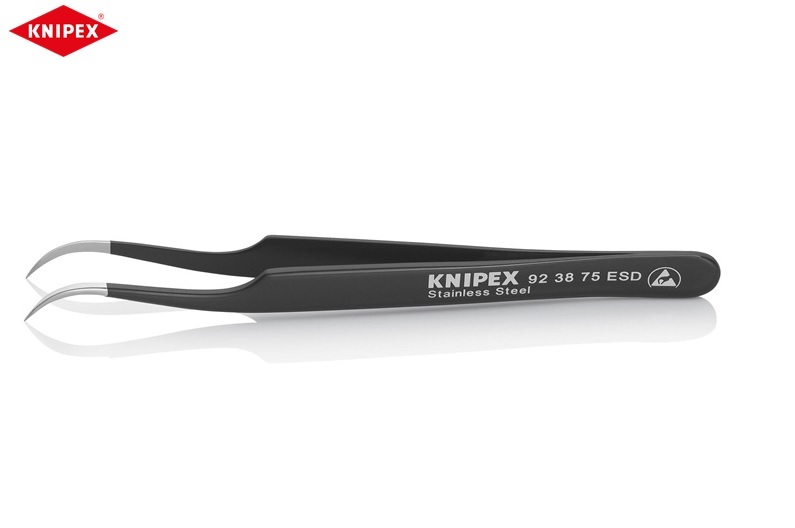 Precisie pincet Knipex L.120mm gebogen ESD | DKMTools - DKM Tools