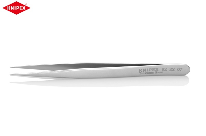 Precisiepincet Knipex RVS antimagnetisch zuurbestendig L.145mm stompe punt | DKMTools - DKM Tools